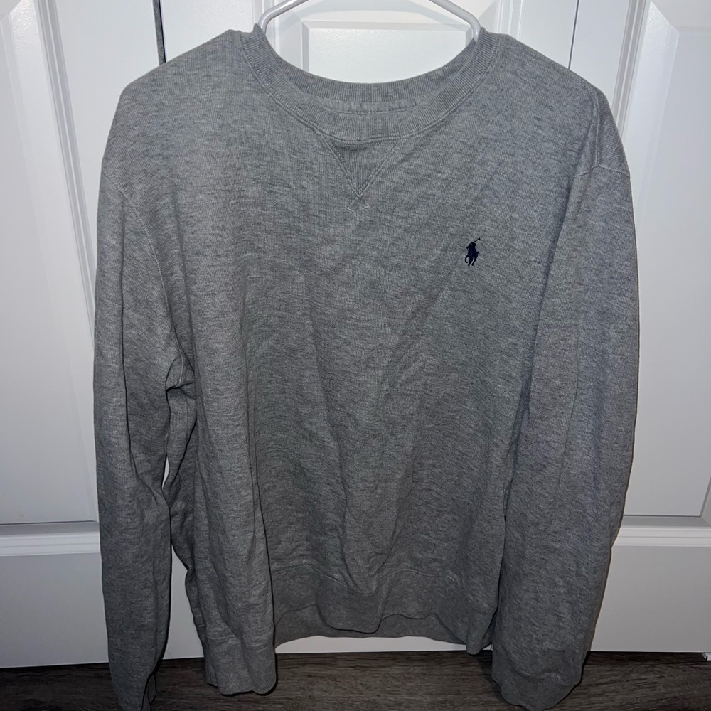 men’s xl long sleeve polo ralph lauren gray shirt
